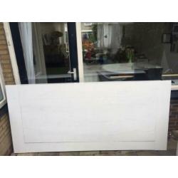 Eettafel zwaar teak wit gelakt