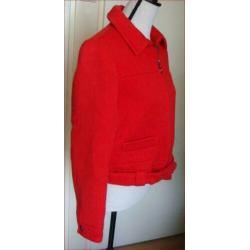 ZGAN knalrode retro/vintage jas van ZARA maat L(40/42)