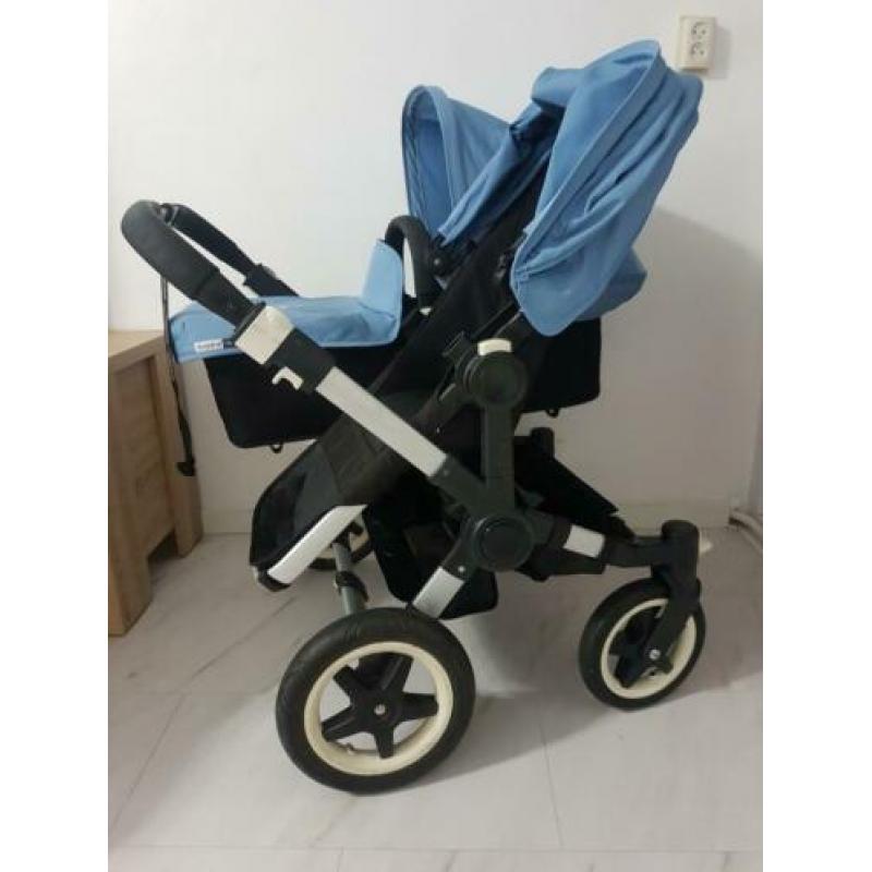 Bugaboo Donkey duo wagen Compleet 2 zitjes en een wiegje