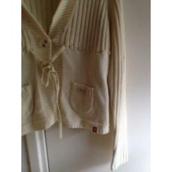 Edc esprit vest ecru / gebroken wit / off white l / xl