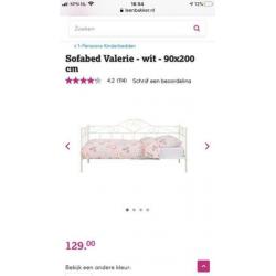 Bed Sofabed Bedbank 90x200 voor een meisje