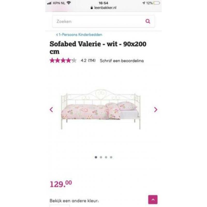 Bed Sofabed Bedbank 90x200 voor een meisje