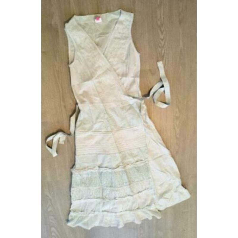 OILILY Prachtige zachtgroene BOHO zomer jurk , maat 38