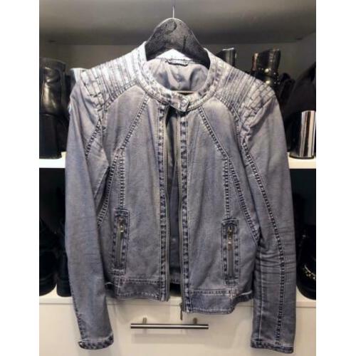 The Musthaves - spijkerlook bikerjack van imitatieleer