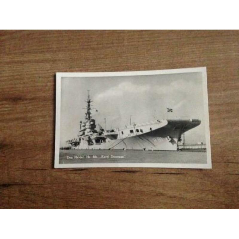 Retro Fotokaarten oorlogsschepen 1954