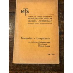 MTS Amsterdam Prospectus en Leerplannen 1938