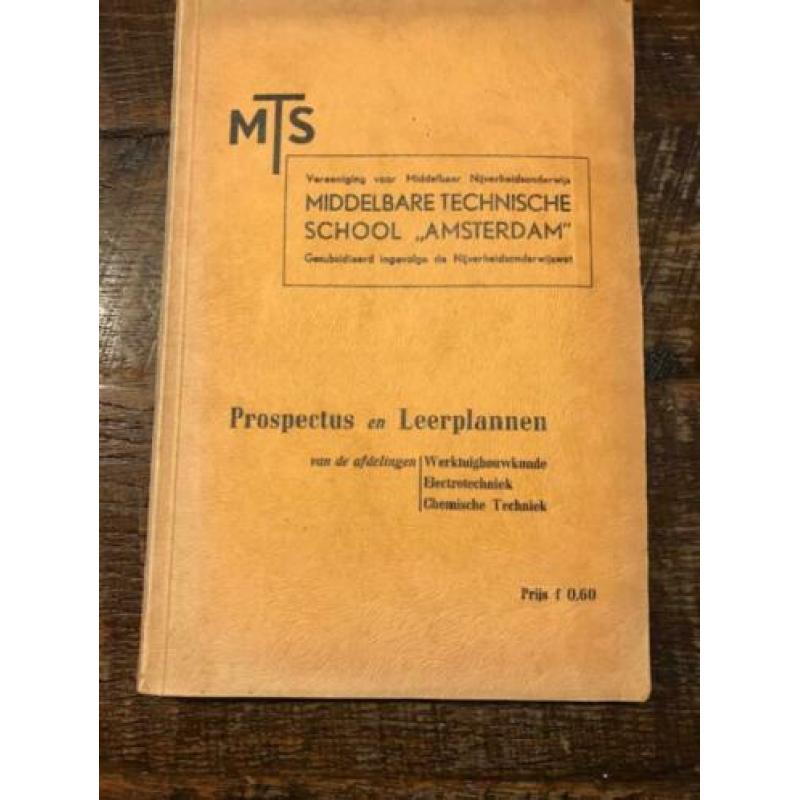 MTS Amsterdam Prospectus en Leerplannen 1938