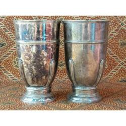 Stel prachtige silverplate Art Deco bekers uit Engeland 1920