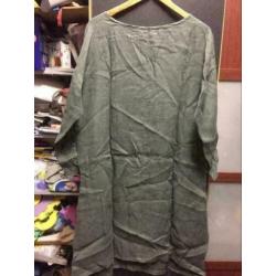 Groen linen zomer tuniek, maat:l/xl
