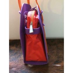 tas - Italiaans design - merk IOAIIIO - paars en oranje