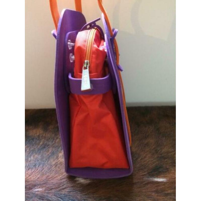 tas - Italiaans design - merk IOAIIIO - paars en oranje