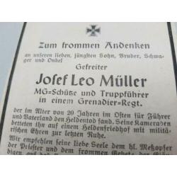 Bidprent MG Schutze en TruppenFuhrer