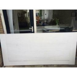 Eettafel zwaar teak wit gelakt