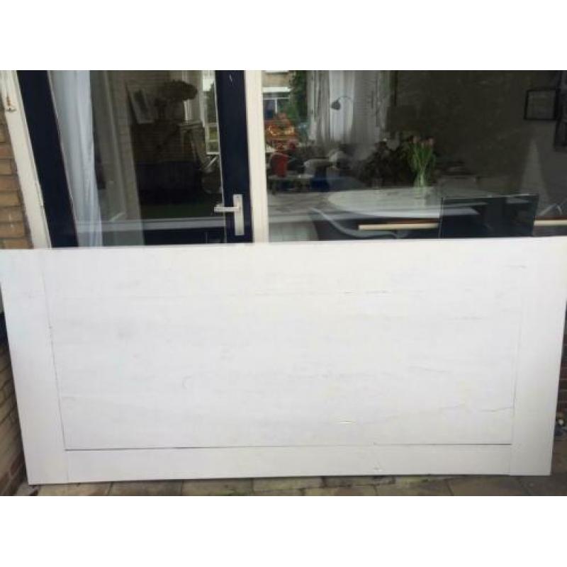 Eettafel zwaar teak wit gelakt
