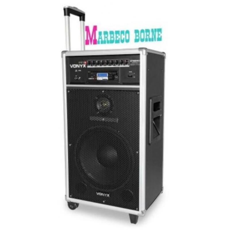 Karaoke,mobiele geluidset,ST180, CD,MP3,USB,Bluetooth,UHF Bv