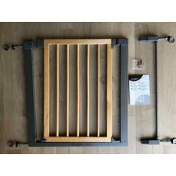 Verstelbaar traphekje 75-89cm breed Protect (hout en metaal)