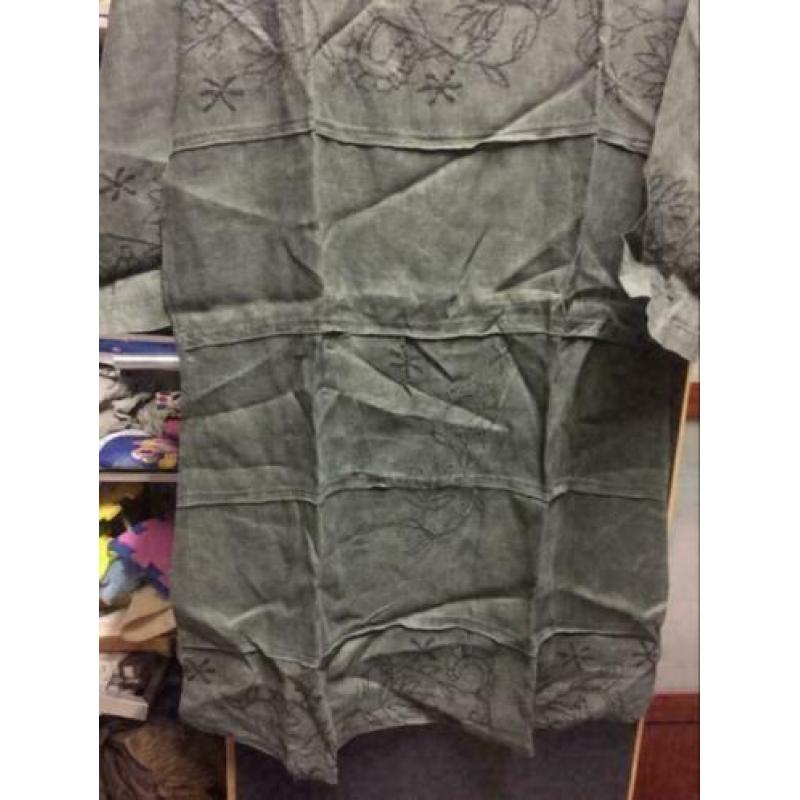 Groen linen zomer tuniek, maat:l/xl