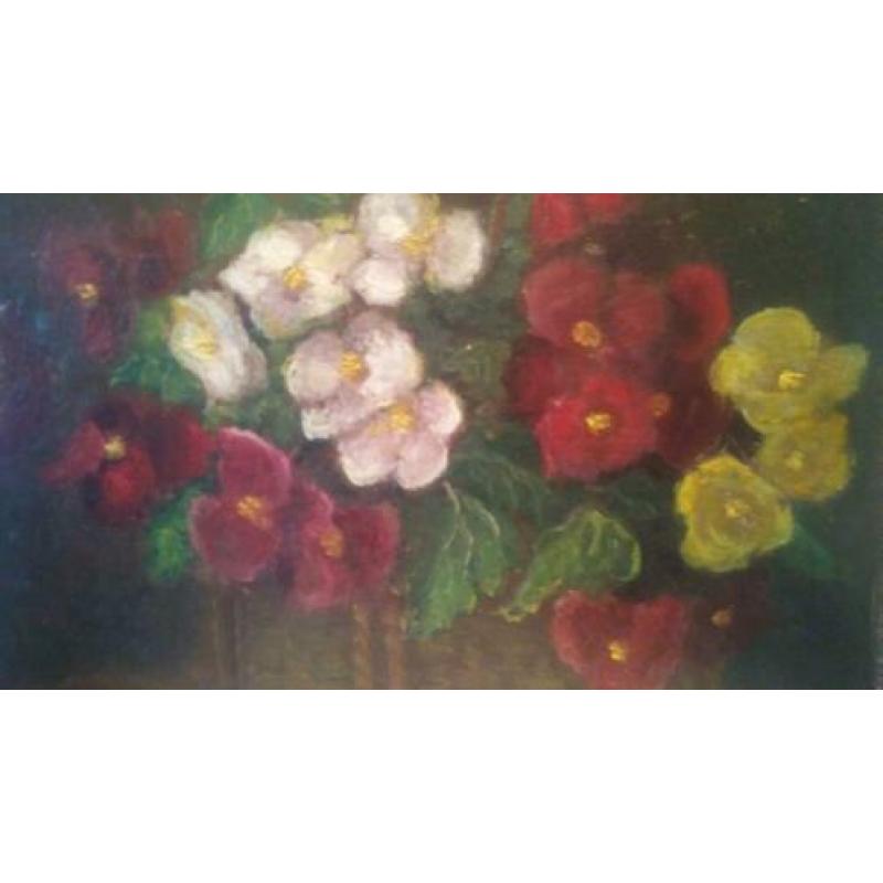 mooi oud bloemenstilleven gesigneerd