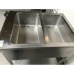 au bain marie wagen / uitgiftewagen / warmhoudwagen horeca