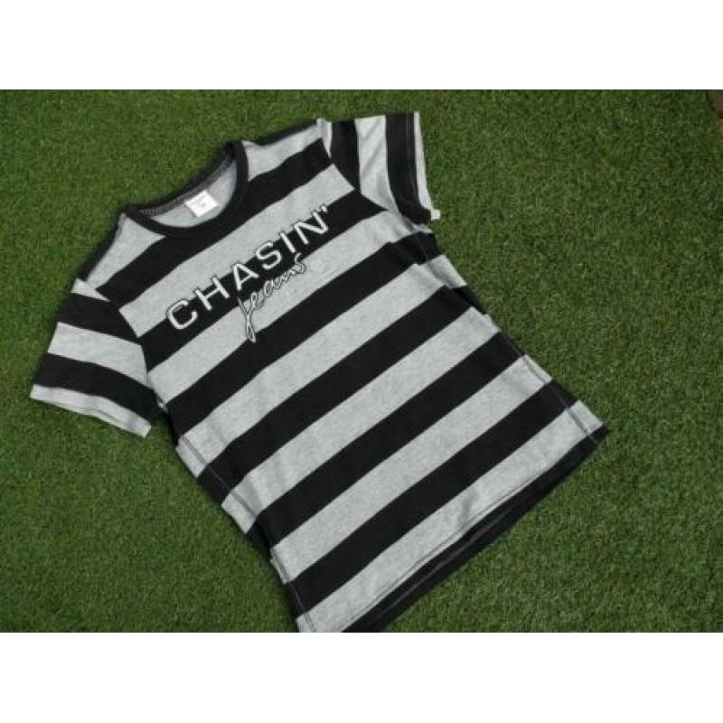 CHASIN shirt maat M als nieuw , grijs zwart gestreept