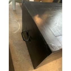 Antieke zwarte speelgoed deken kist IL Fienile brocante