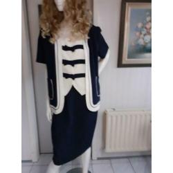 Retro 3 delige pakje Italiaans m 40-42 Donkerblauw