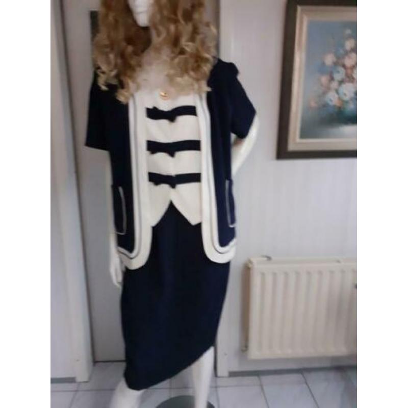Retro 3 delige pakje Italiaans m 40-42 Donkerblauw