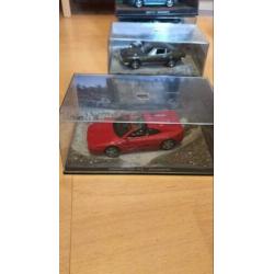 6x Vintage James Bond auto’s op schaal in doos