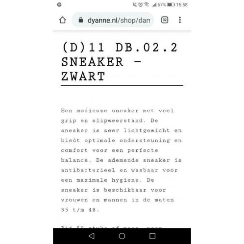 Dyanne Beekman werkschoenen, sneakers, maat 38