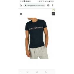 Emporio Armani Crewneck Mega Logo t-shirt L Nieuw