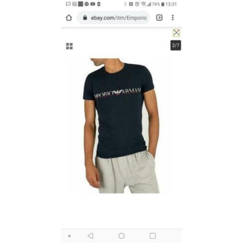 Emporio Armani Crewneck Mega Logo t-shirt L Nieuw
