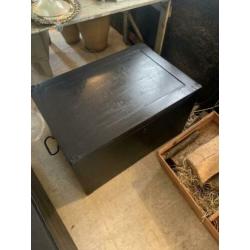 Antieke zwarte speelgoed deken kist IL Fienile brocante