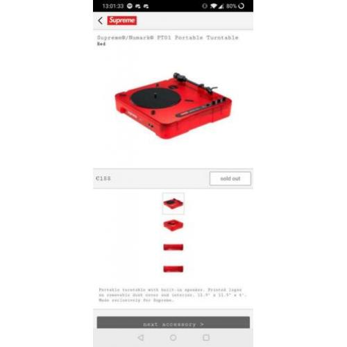 Supreme Numark PT01 portable turntable