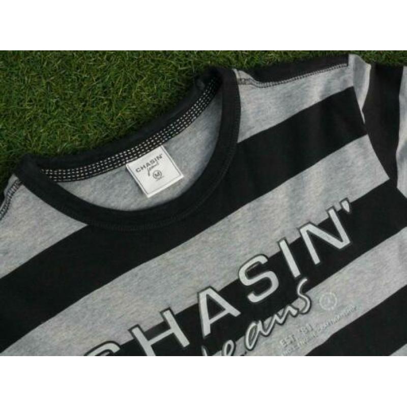 CHASIN shirt maat M als nieuw , grijs zwart gestreept