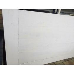 Eettafel zwaar teak wit gelakt