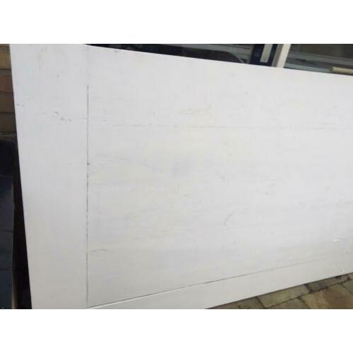 Eettafel zwaar teak wit gelakt