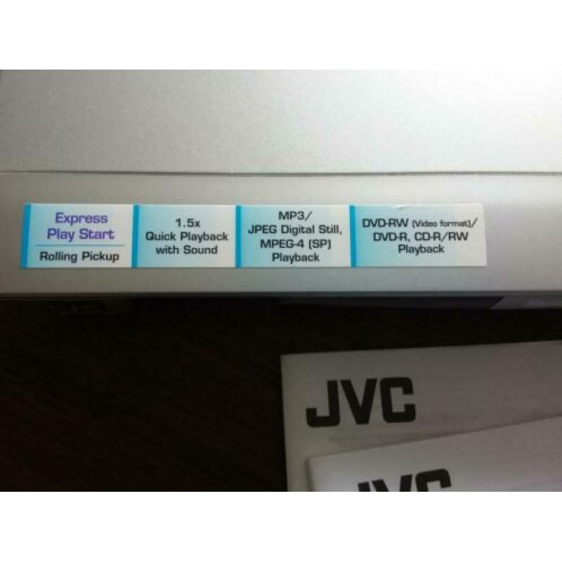 DVD speler JVC inclusief handleiding en afstandsbediening