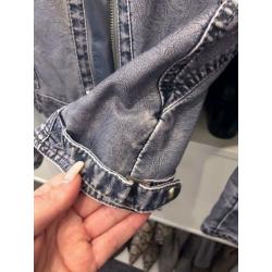 The Musthaves - spijkerlook bikerjack van imitatieleer