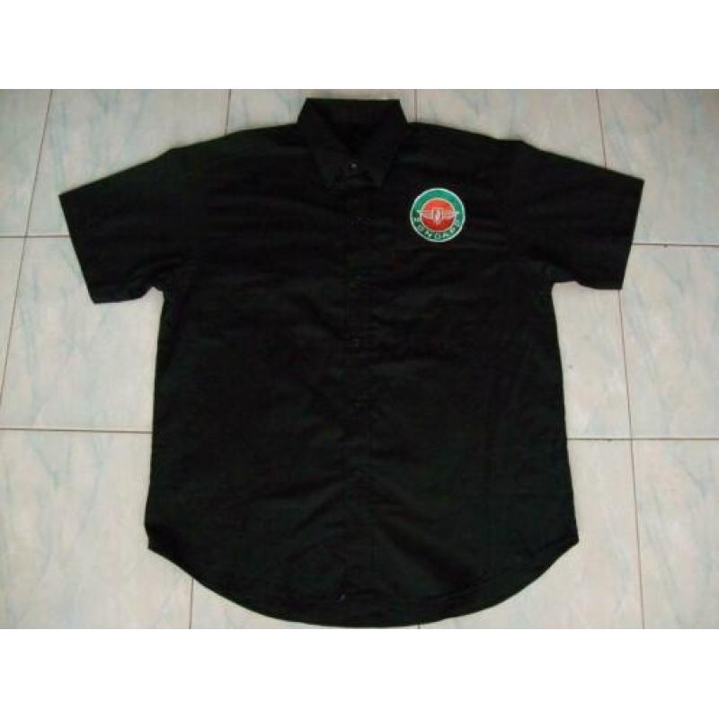 nieuwe ZÜNDAPP Zundapp (ronde logo) blouse hemd shirt zwart