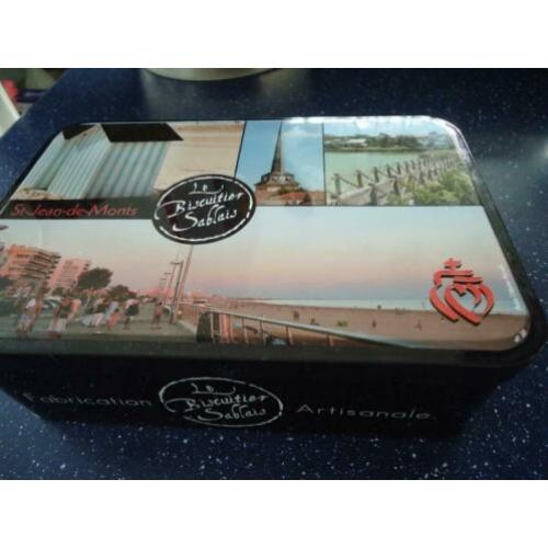 blikken koektrommel biscuitier sablais