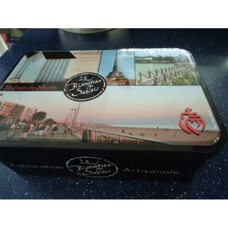 blikken koektrommel biscuitier sablais