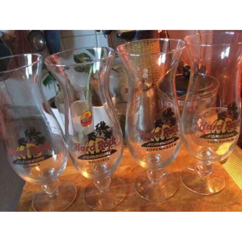 4 Hardrock Café Hard Rock Café glazen