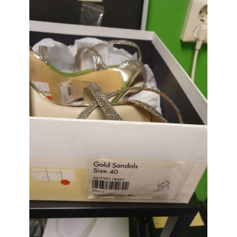 karen millen gold sandals
