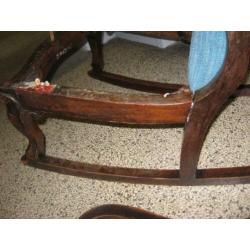 Brocante Louis IV schommelstoel opknapper