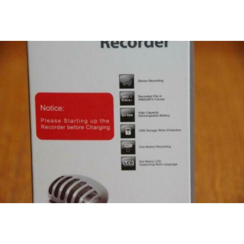 Voice recorder 8GB | Digitale spraakrecorder - nieuw