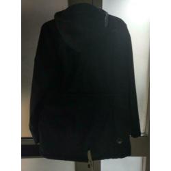 Antraciet warme marikoo jas / regenjas / parka maat L 38/40