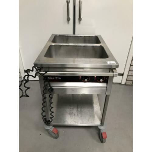 au bain marie wagen / uitgiftewagen / warmhoudwagen horeca