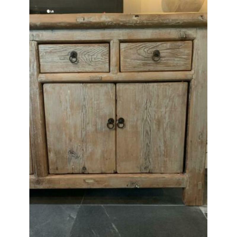 Dressoir teakhout greywash
