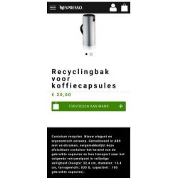 nespresso capsule recycle container