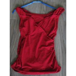 Rode top | Rood topje stretch maat S 36